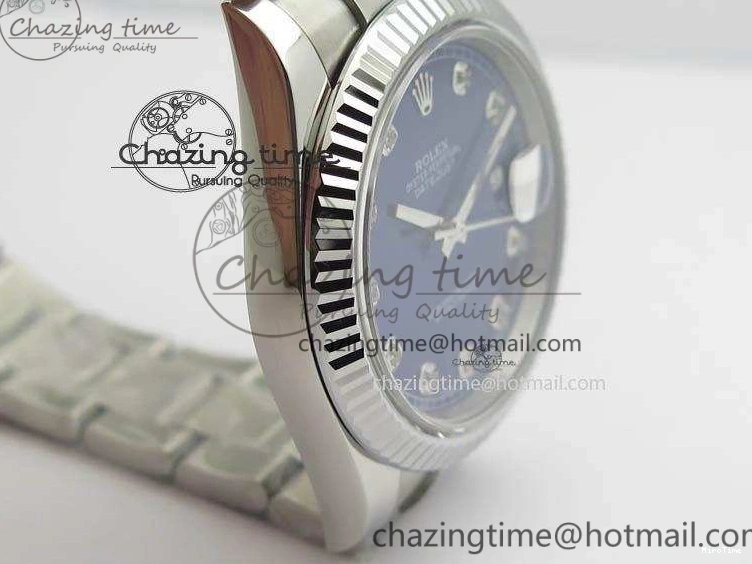 MiroTime 0520 FlexibleFit DateJust 41mm 126334 Noob 1:1 Best Edition Fluted Bezel Blue Diam Dial On SS Oyster Bracelet A 3583